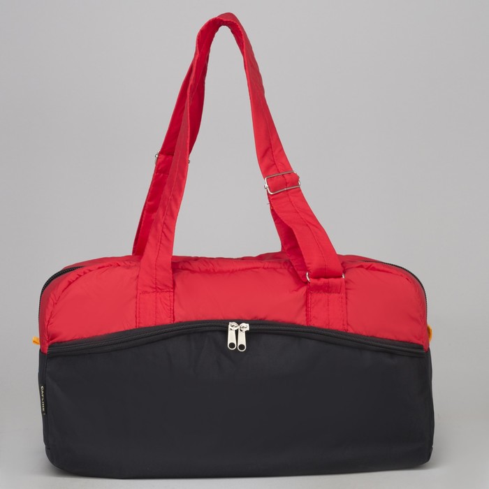 Сумка спортивная "Fitness sport", отдел на молнии, цвет чёрный/красный