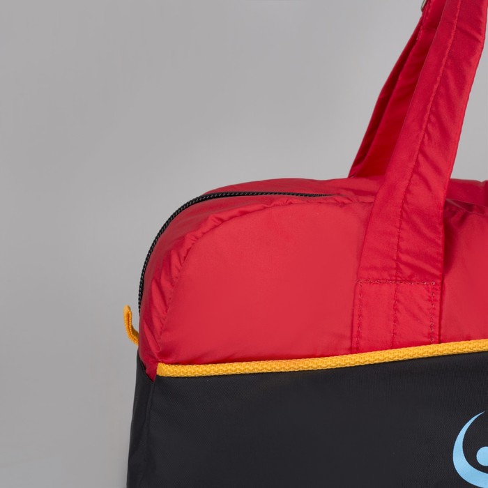 Сумка спортивная "Fitness sport", отдел на молнии, цвет чёрный/красный