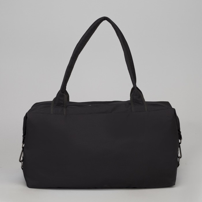 Сумка спортивная, отдел на молнии, наружный карман, цвет чёрный/фиолетовый