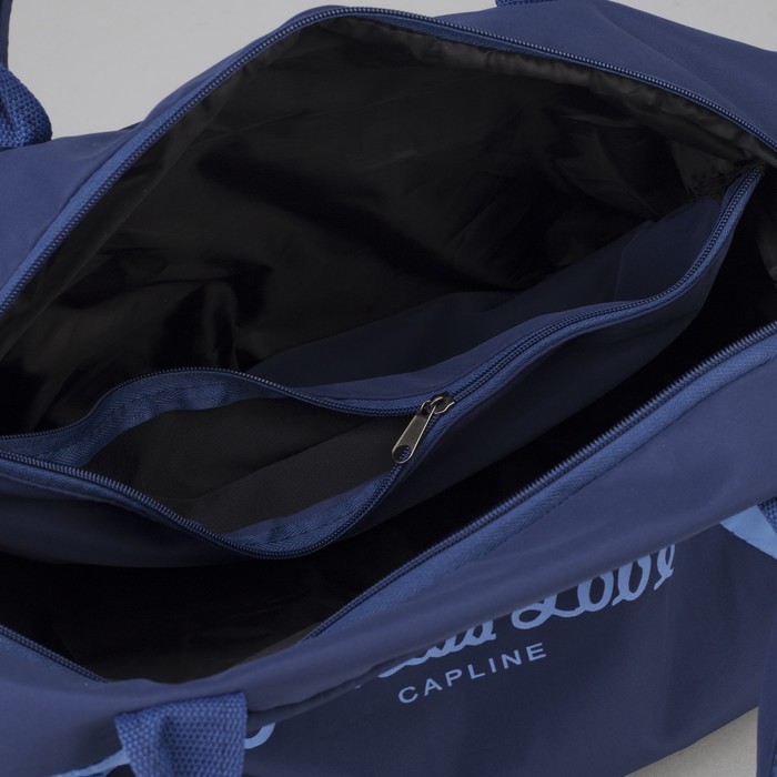 Сумка спортивная, отдел на молнии, наружный карман, цвет синий/голубой