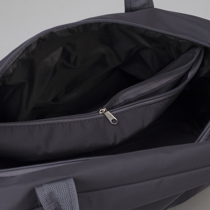 Сумка спортивная, отдел на молнии, наружный карман, цвет серый