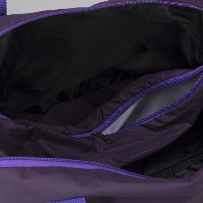 Сумка спортивная, отдел на молнии, наружный карман, цвет баклажановый/фиолетовый