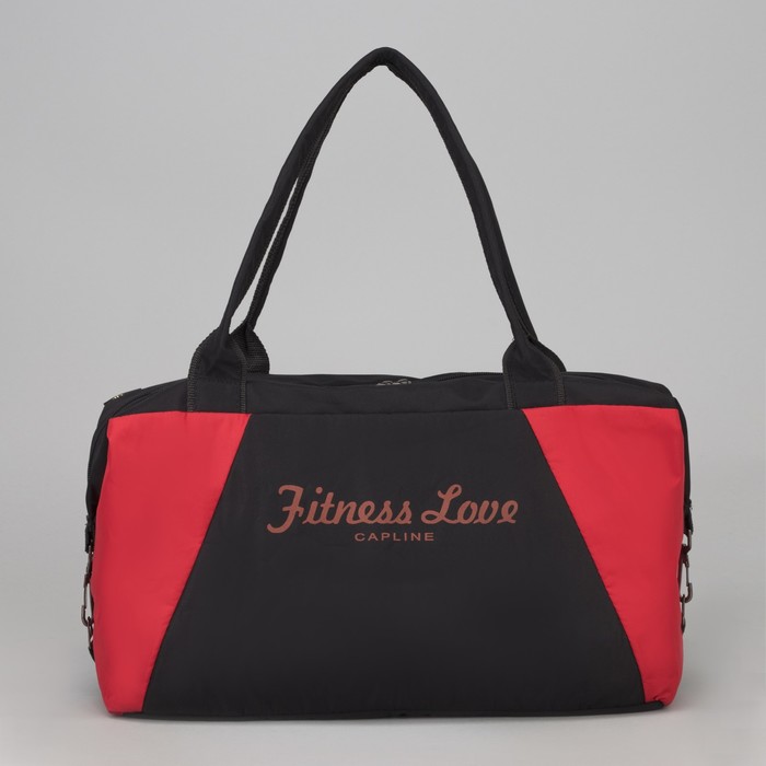 Сумка спортивная, отдел на молнии, наружный карман, цвет чёрный/красный