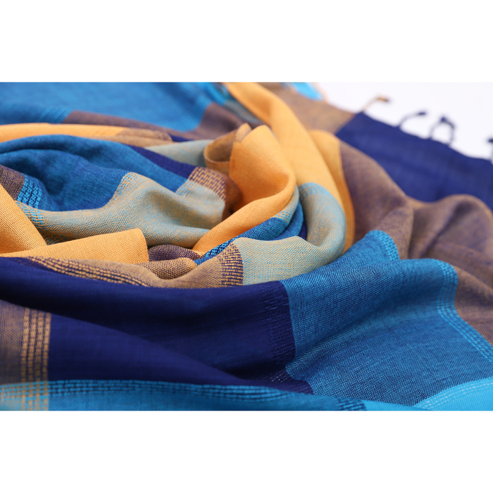 Шарф Тк250/4 цвет голубой, р-р 60х180