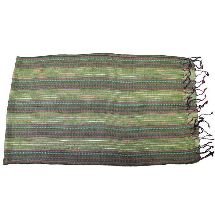 Шарф Тк256/2 цвет зелёный, р-р 50х180