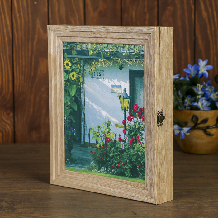 Ключница Пирамида "Дивный сад" Янтарь 30х25х5 см