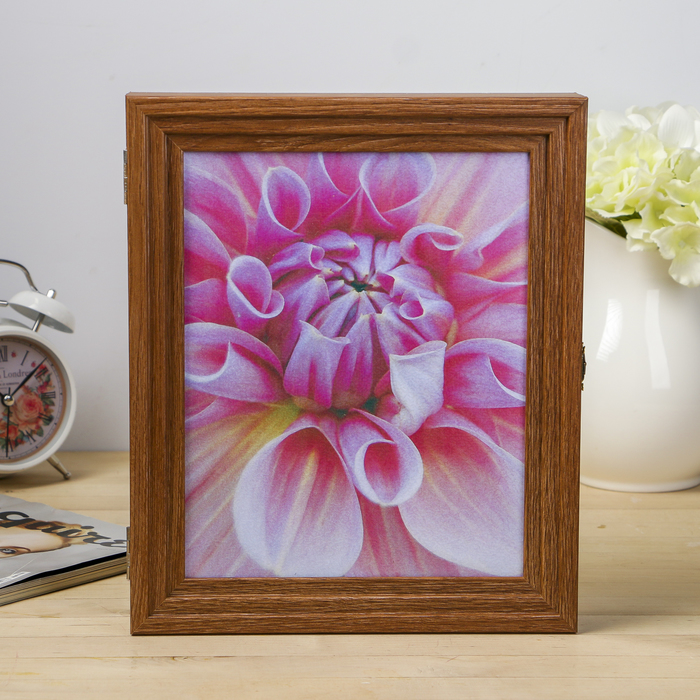 Ключница Пирамида "Розовый цветок" Шоколад 30х25х5 см