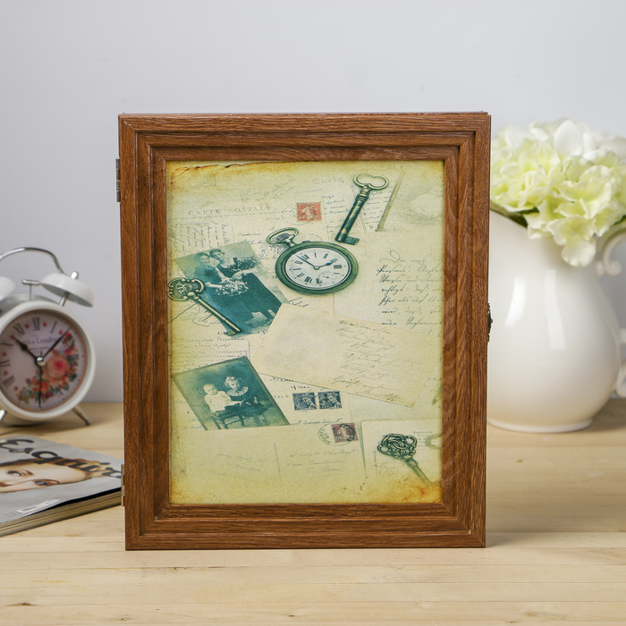 Ключница Пирамида "Время" Шоколад 30х25х5 см