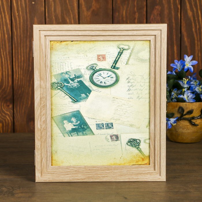 Ключница Пирамида "Время" Янтарь 30х25х5 см