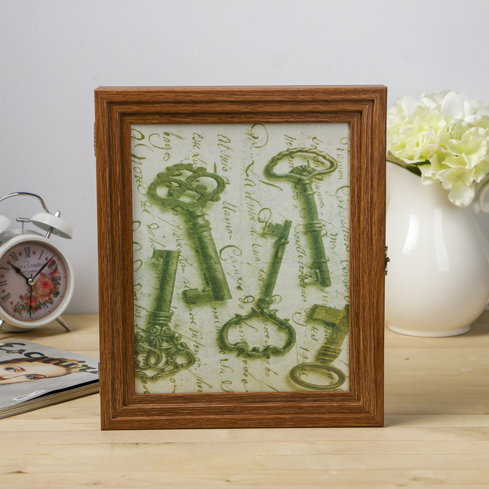 Ключница Пирамида "Ключики" Шоколад 30х25х5 см