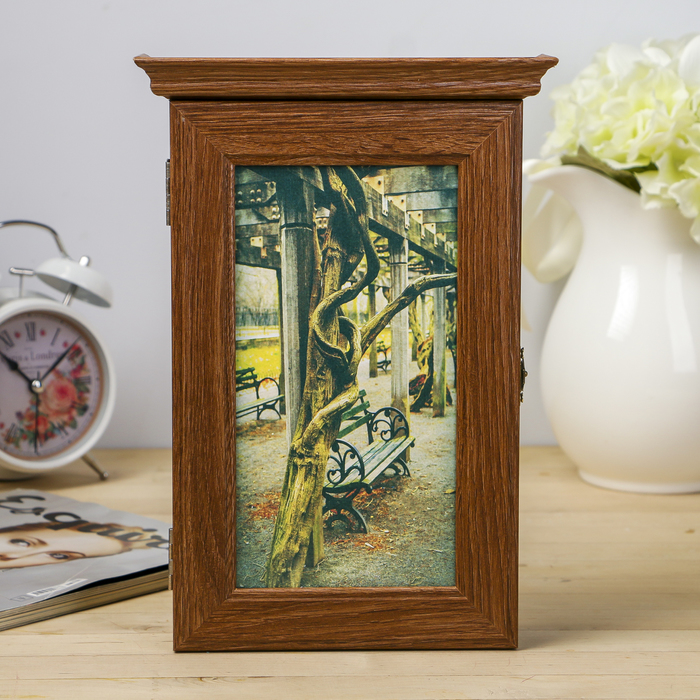 Ключница "Скамейка" Шоколад 28,5х20х6 см