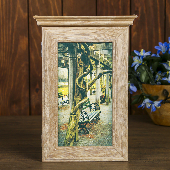 Ключница "Скамейка" Янтарь 28,5х20х6 см