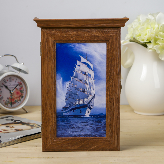 Ключница "Корабль" Шоколад 28,5х20х6 см