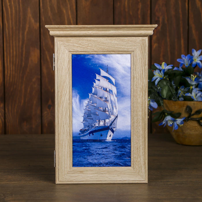 Ключница "Корабль" Янтарь 28,5х20х6 см