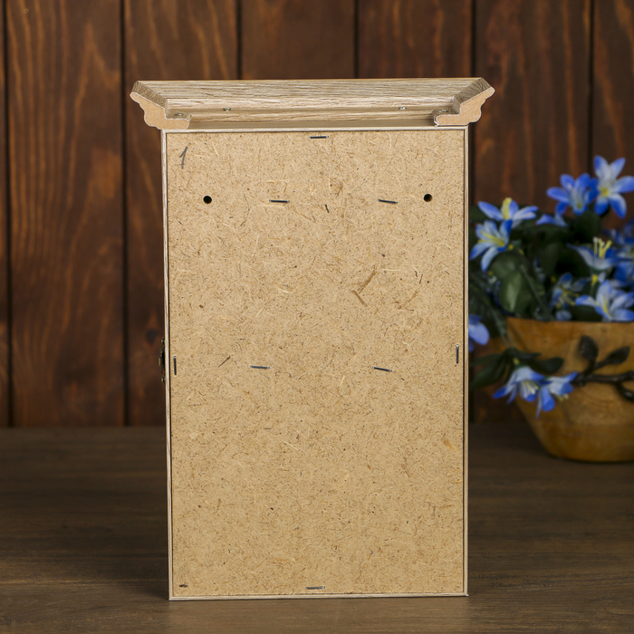 Ключница "Белые розы" Янтарь 28,5х20х6 см