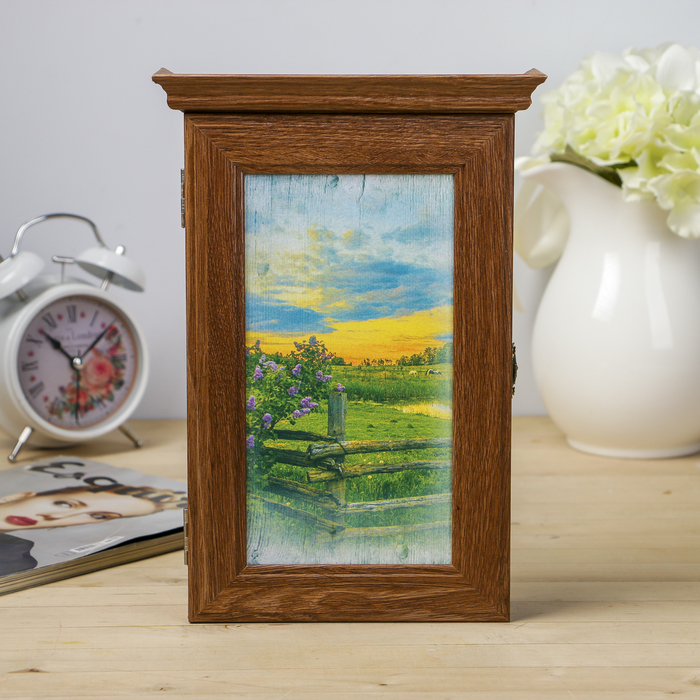 Ключница "Красивый пейзаж" Шоколад 28,5х20х6 см
