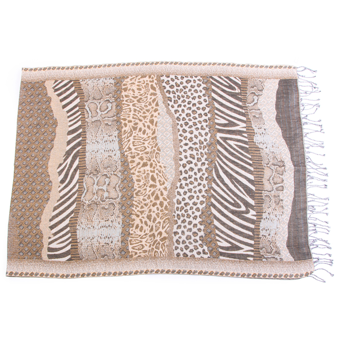 Палантин Тк562/58 цвет коричневый, р-р 70х180