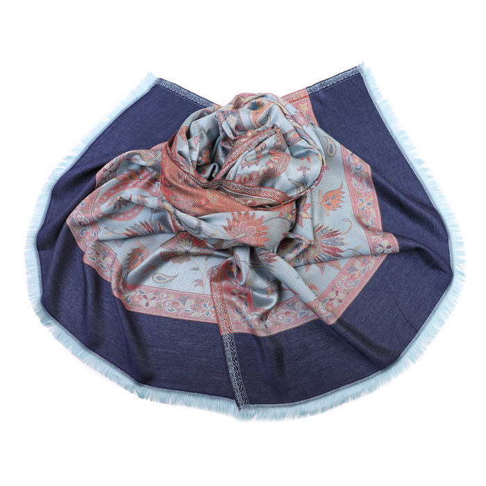 Палантин Тк608/31 цвет голубой, р-р 70х190