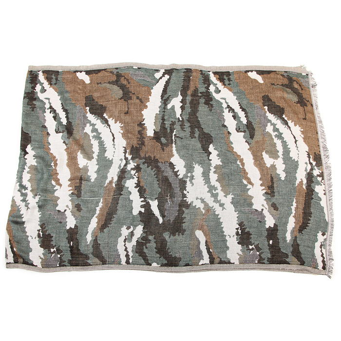 Палантин Тк612/16 цвет зелёный/милитари, р-р 70х200