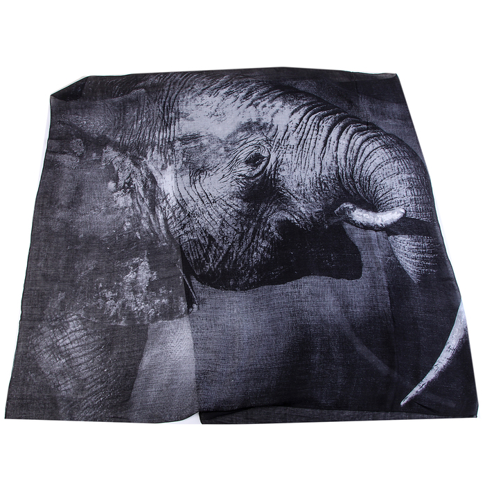 Палантин "Слон" Тк86626 цвет чёрный, р-р 100Х180