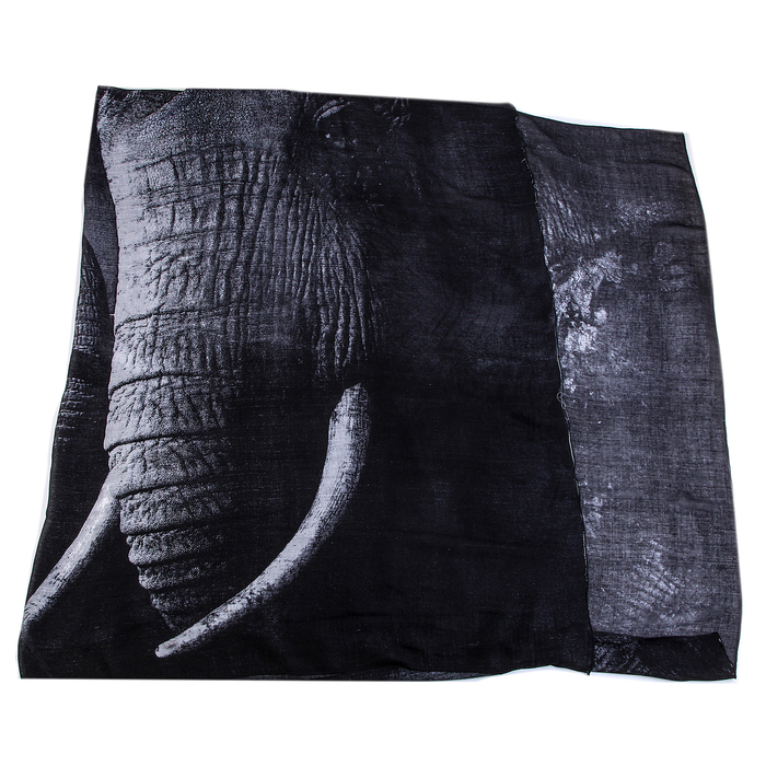 Палантин "Слон" Тк86626 цвет чёрный, р-р 100Х180