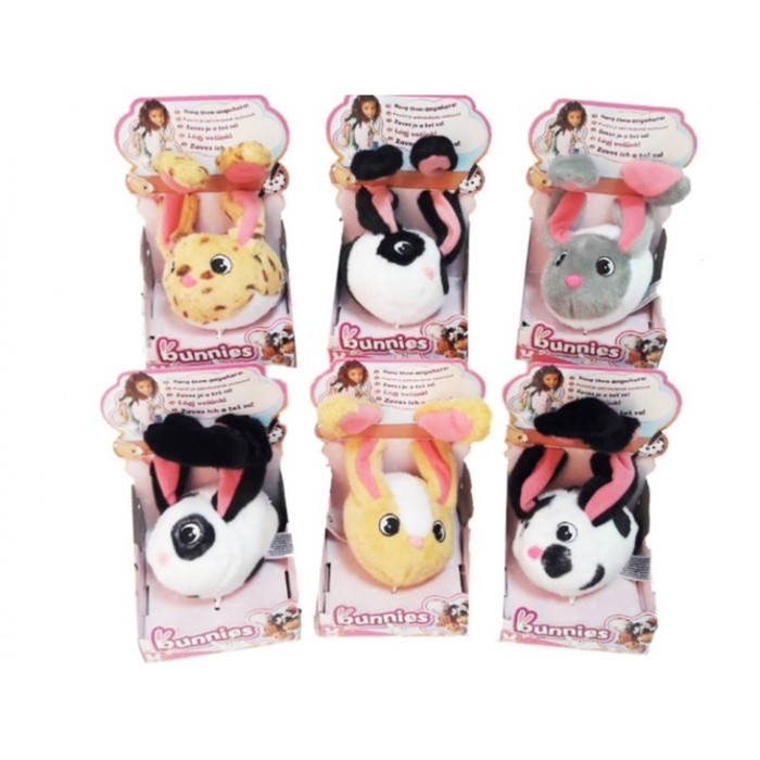 Мягкая игрушка "Кролик Bunnies" с магнитами, 9,5см, МИКС