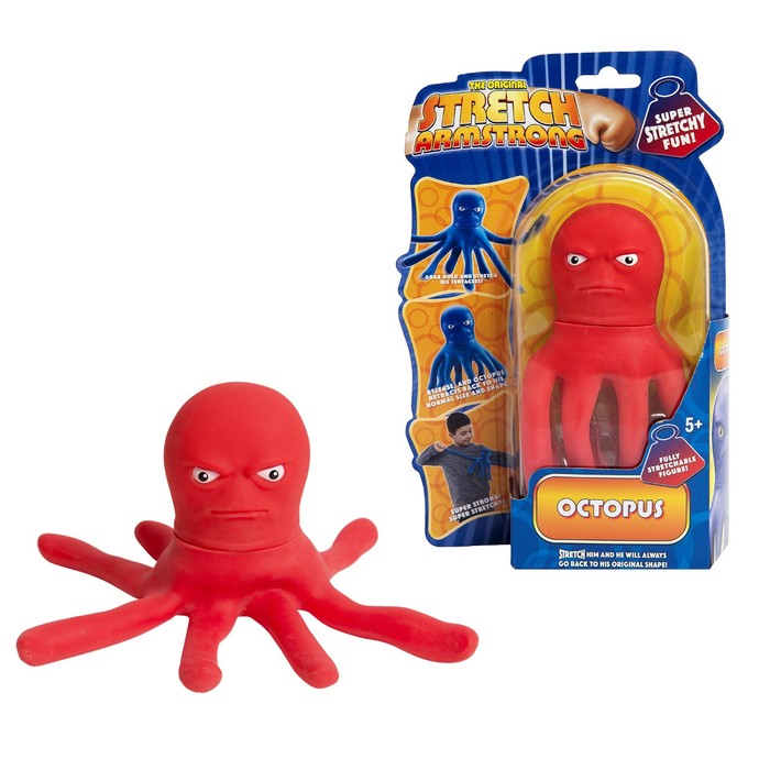 Тянущаяся игрушка "Мини-Осьминог", цвет красный