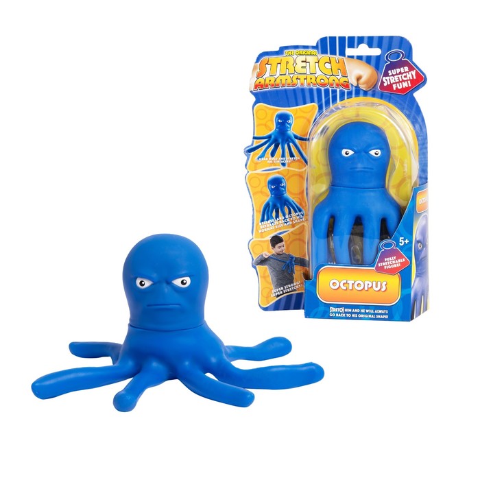 Тянущаяся игрушка "Мини-Осьминог", цвет синий