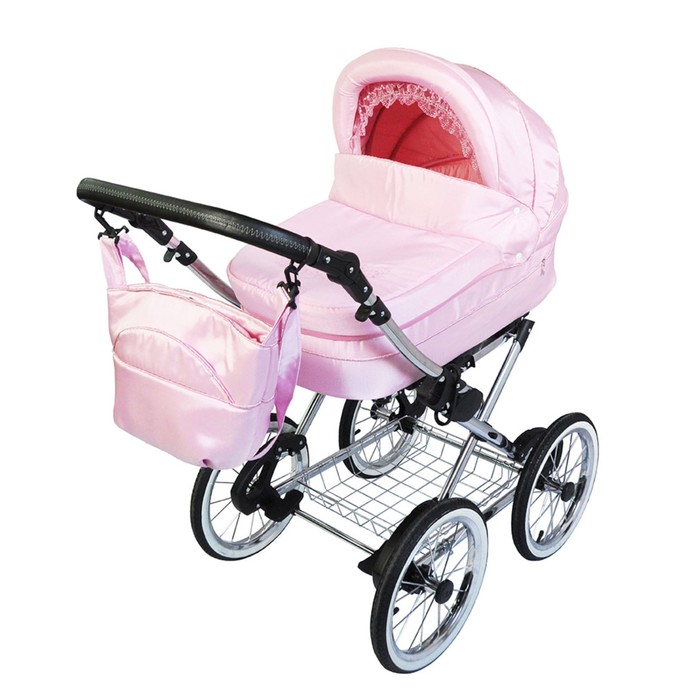 Коляска детская "Восточная сказка" комбинированная 2 в 1 (104, розовый, КЛ-1 СТЛ, R14 спицы)   38525