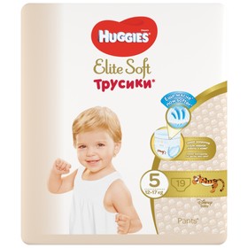 Трусики-подгузники Huggies Elite Soft 5 (12-17кг), 19 шт. от Сима-ленд