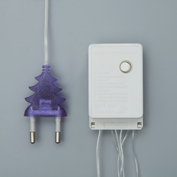 НИТЬ, 5 м, Н.С. LED-50-220V, 8 режимов, ФИОЛЕТ