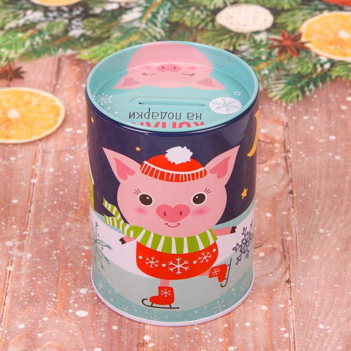 Копилка для декорирования стразами "Коплю на подарки" Хрюшка