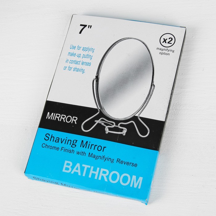 Зеркало складное-подвесное, овальное, двустороннее, с увеличением, цвет золотой