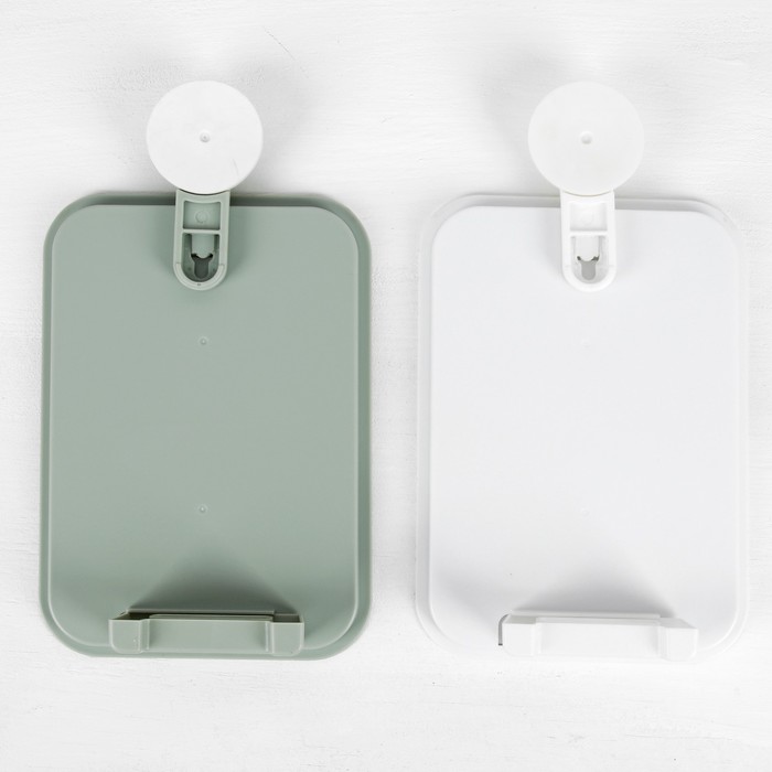 Зеркало складное-подвесное, на присоске, с подставкой, прямоугольное, одностороннее, цвет МИКС