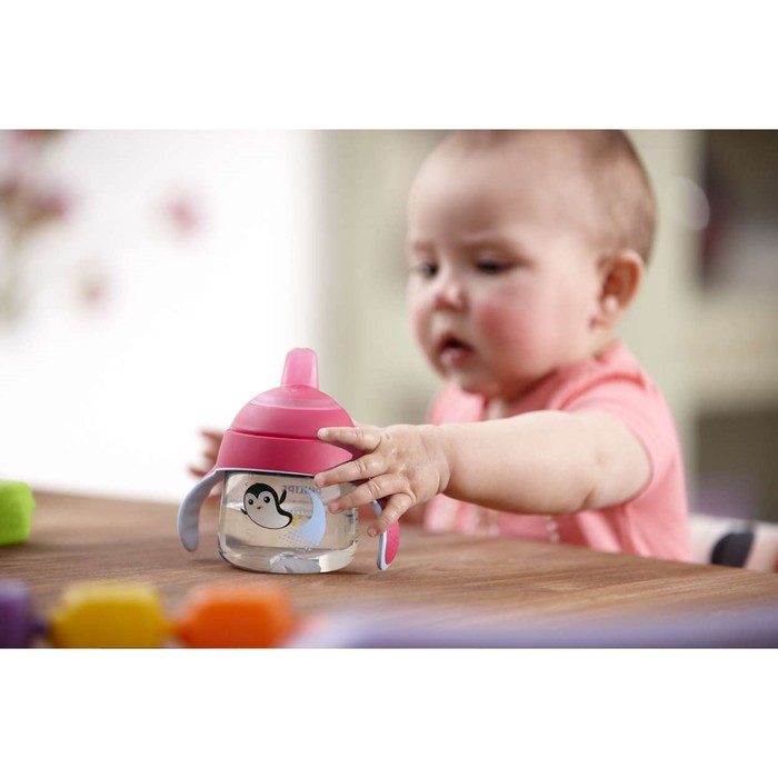 Чашка-поильник (200 мл, 6мес+) Philips Avent для детей до 3-х лет, розовая