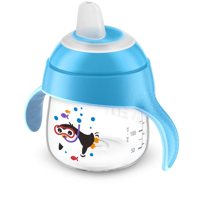 Чашка-поильник (200 мл, 6мес+) Philips Avent для детей до 3-х лет, голубая
