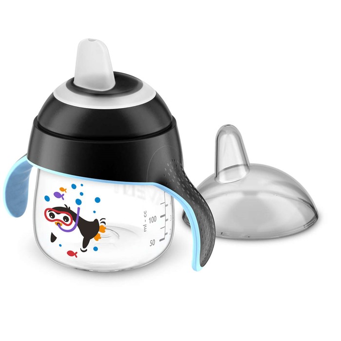 Чашка-поильник (200 мл, 6мес+) Philips Avent для детей до 3-х лет, чёрная