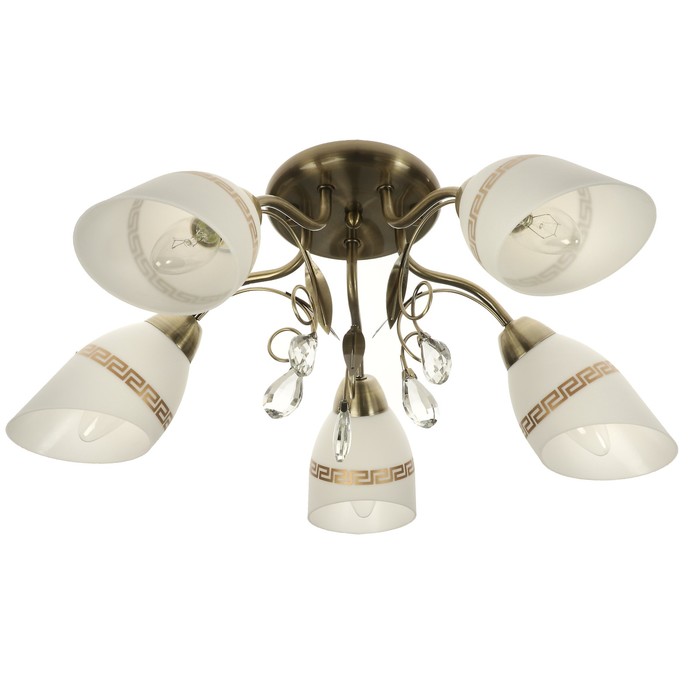 Люстра "Селена" 5x60Вт E27 бронза 50x50x16 см.