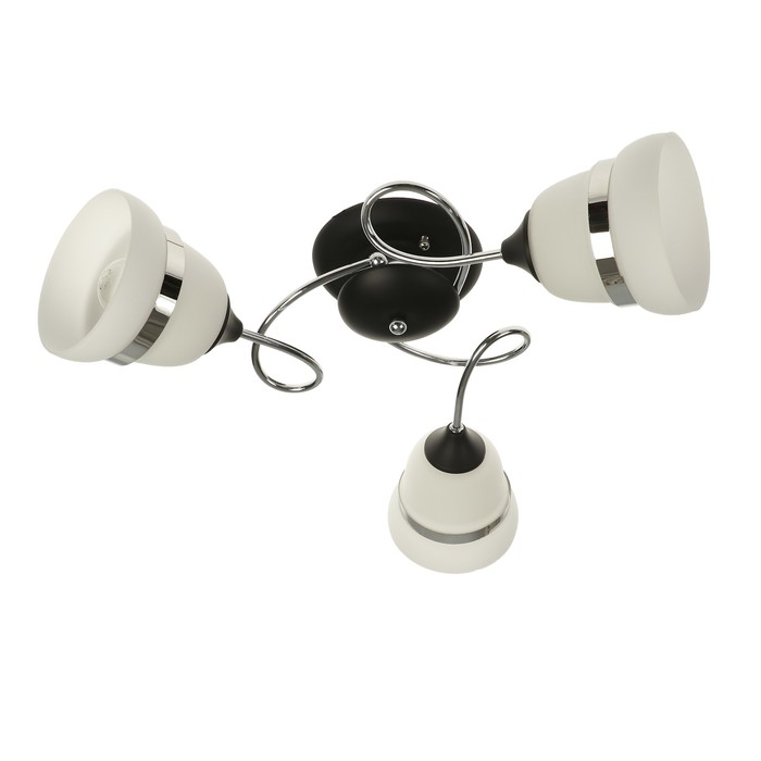 Люстра "Розана" 3x60Вт E27 хром-черный