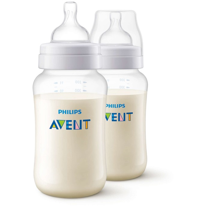 Бутылочка из полипропилена, (330мл, 3 мес+, 2 шт.) Philips Avent, серия Classic+