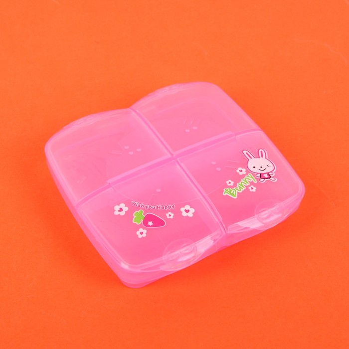 Таблетница "Рисунок", 5 секций, цвет МИКС