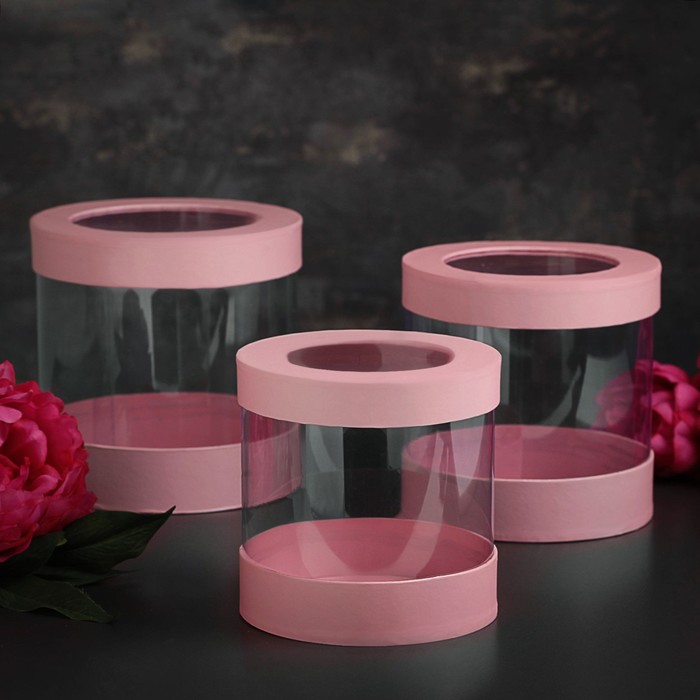 Набор коробок 3в1, 17 х 17 - 14,5 х 14,5 см