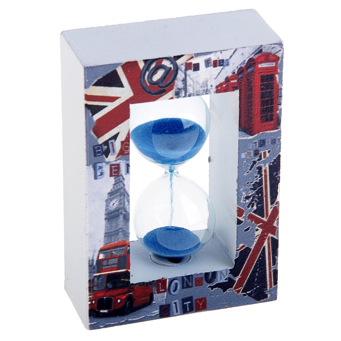 Часы песочные прямоугольная рама "Города", цвета МИКС