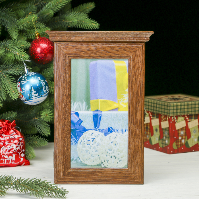 Ключница "Новогодние подарки" Шоколад 28,5х20х6 см