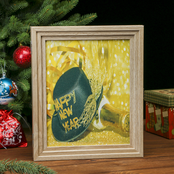 Ключница Пирамида "Новогодние подарки" Янтарь 30х25х5 см