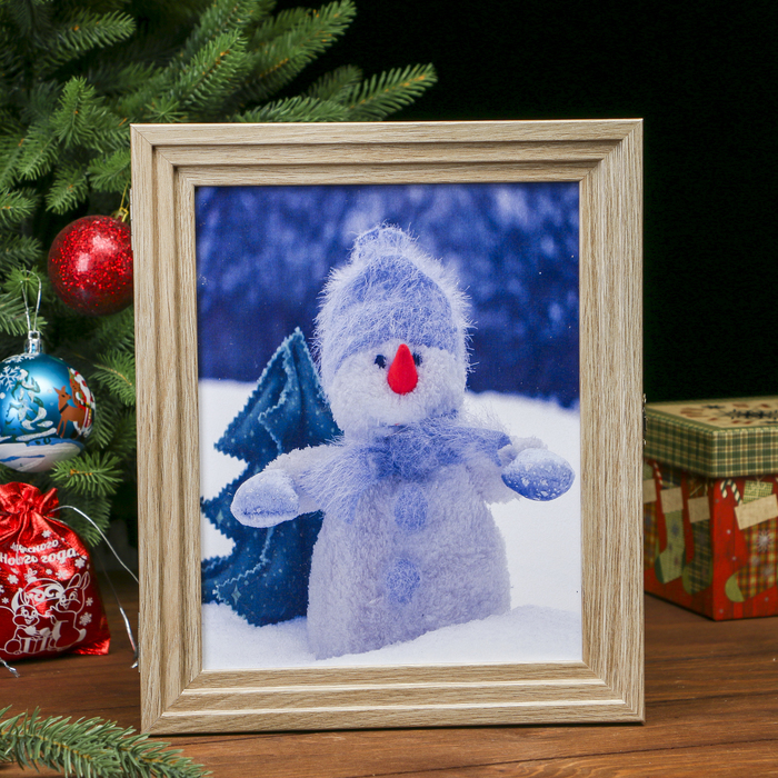 Ключница Пирамида "Снеговик" Янтарь 30х25х5 см