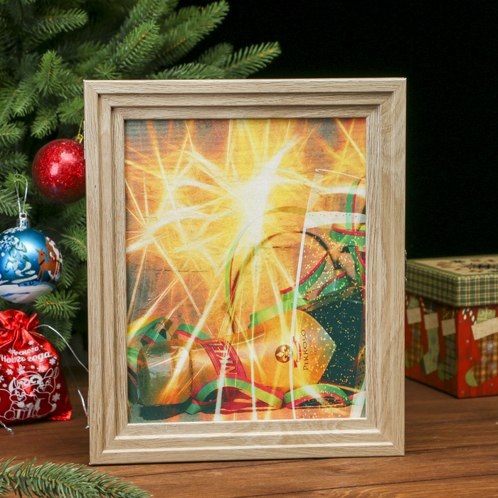 Ключница Пирамида "Новогоднее шампанское" Янтарь 30х25х5 см