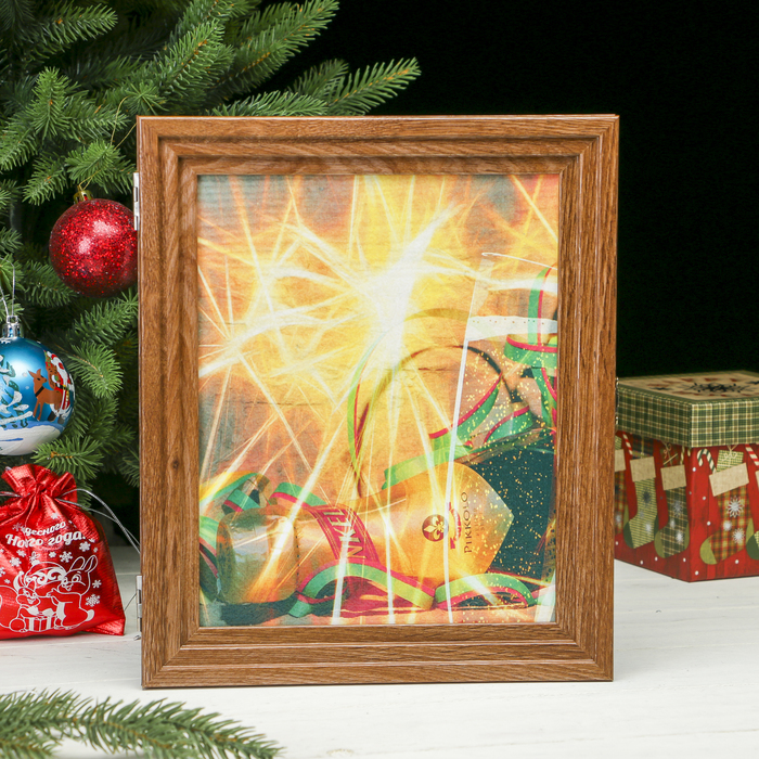 Ключница Пирамида "Новогоднее шампанское" Шоколад 30х25х5 см