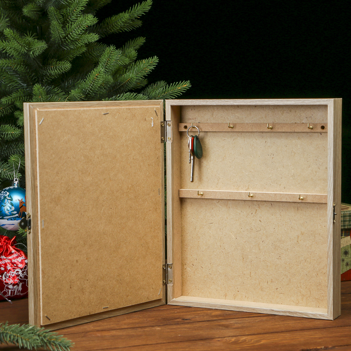 Ключница Пирамида "Мишки в лесу" Янтарь 30х25х5 см