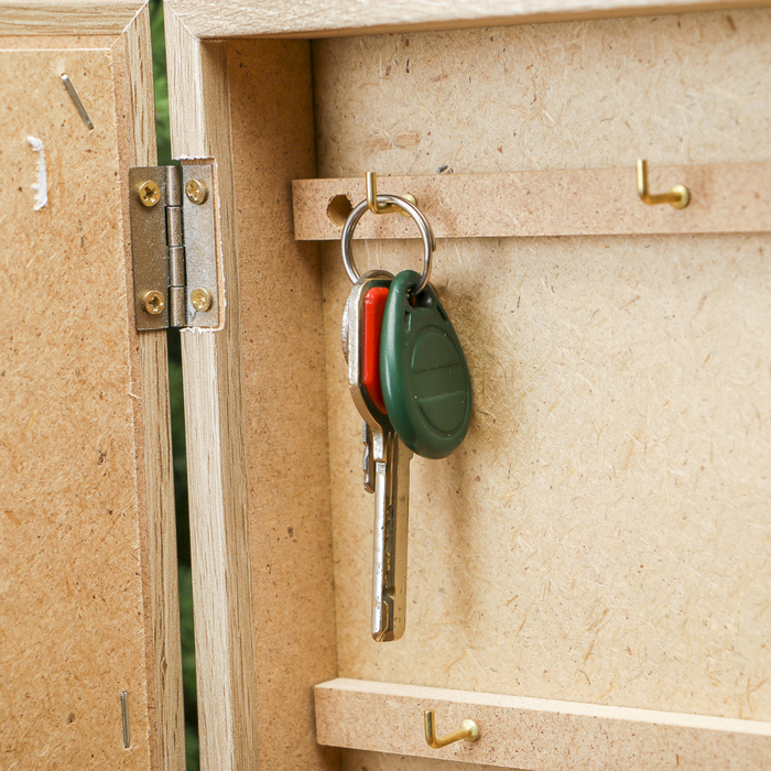 Ключница Пирамида "Мишки в лесу" Янтарь 30х25х5 см